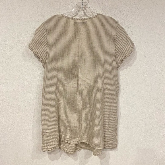 Flax Striped Linen Lagenlook Tunic Size Small EUC - Picture 4 of 4